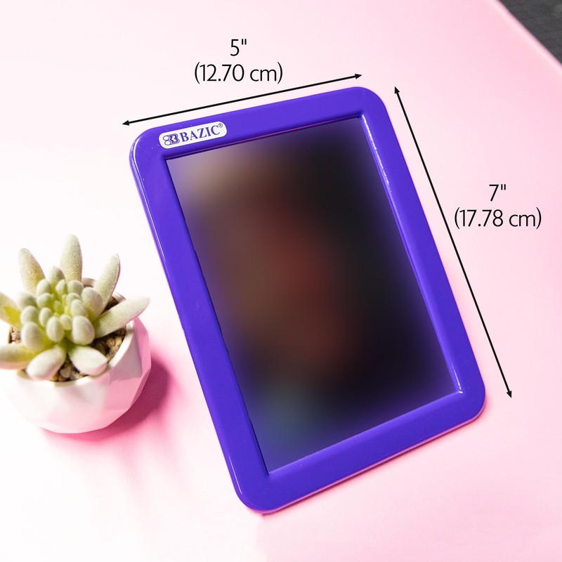 BAZIC Multicolor Magnetic Locker Mirror, One Mirror, Color May Vary,