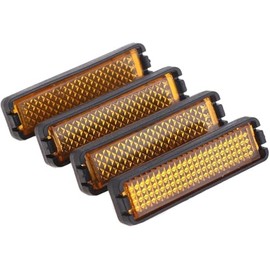 WsjiaboFux 4 Pieces/Set Yellow Bicycle Pedal Reflector Safety Night Cycling Reflective Bike Accessory，Lights and Reflectors，Bike Reflectors