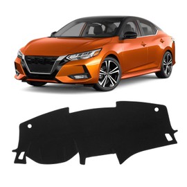 KUST Black Dash Cover for Nissan Sentra (S, SV, SR) 2020-2024 2025 2026 Non-Slip Dashboard Cover Polyester Interior for Nissan Sentra Accessories Sunshade No Glare