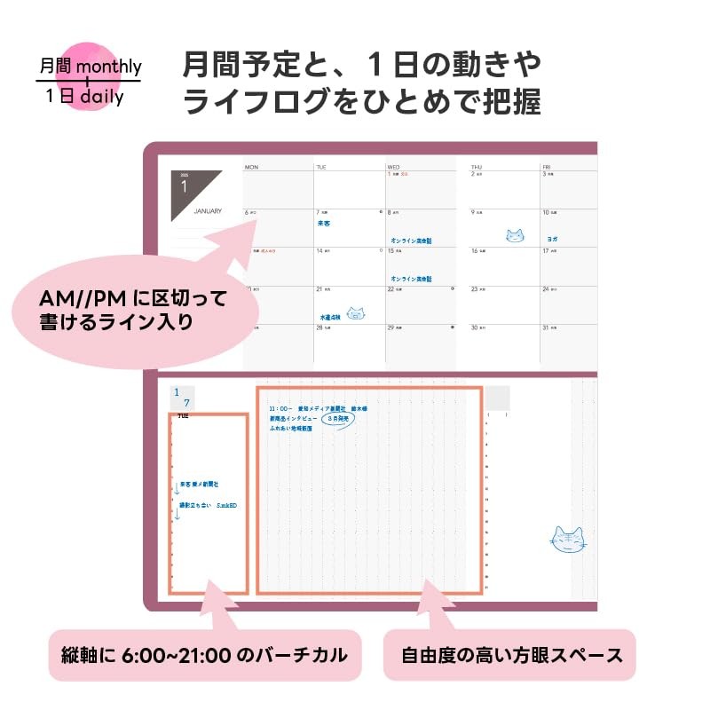 TETEFU 2025 Foldable Notebook, Monthly & Daily Book, Starting in