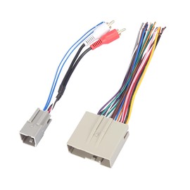 A ABSOPRO Car Stereo CD Player Wiring Harness Set 70-5521 Wire Radio Adapter 2 RCA Connector for Ford Focus 2004-2007 (Set of 2)