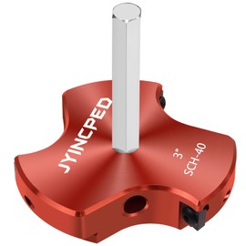 JYINCPED 3 Inch PVC Pipe Reamer with Triple Blade,PVC Fitting Saver Socket Saver Plumbing Tool, 3" Plastic Pipe Fitting Reamer for Schedule 40 CPVC ABS Fitting Hub, Fit Standard 1/2" Drills