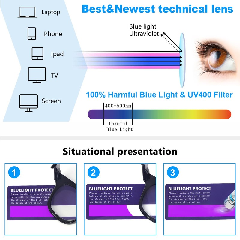 prtcslwd 3 Pack Oversized Reading Glasses for Women Men with
