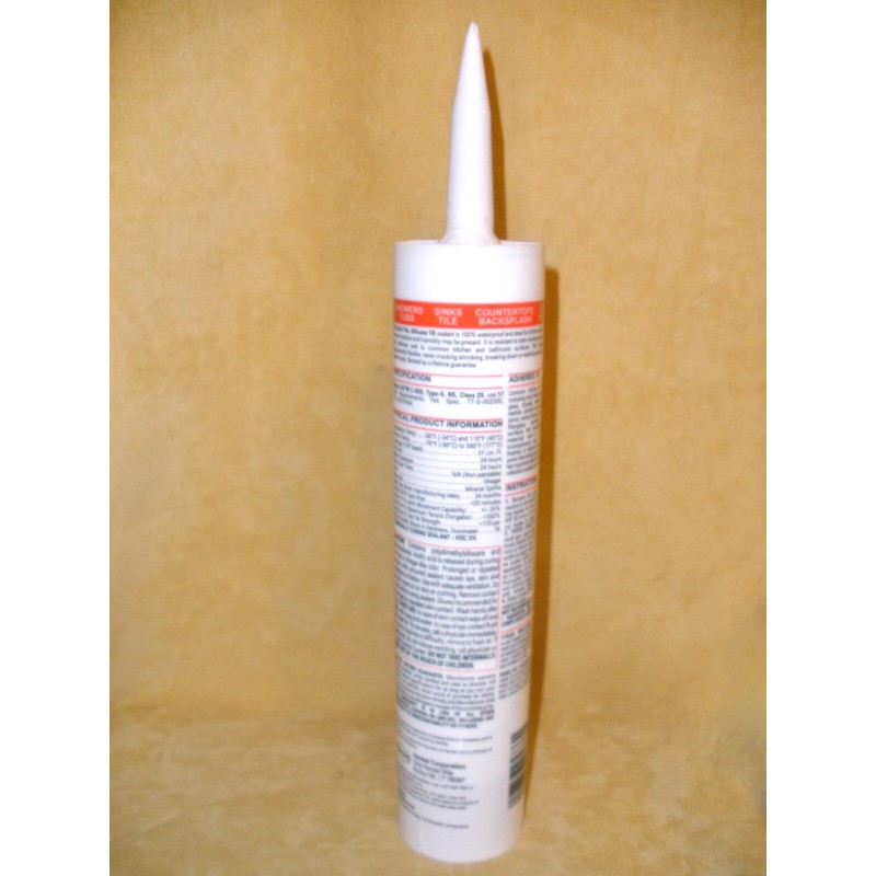 GE White Tub and Tile 100% Silicone Caulk - 10.1