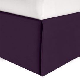 Elegant Comfort 1-Piece Solid Bed Skirt, 1500 Premium Hotel Quality Microfiber, Minimalist Design with a Modern Look- Easy Care, Wrinkle and Stain Resistant, Bedskirt, Queen, Passionate Purple