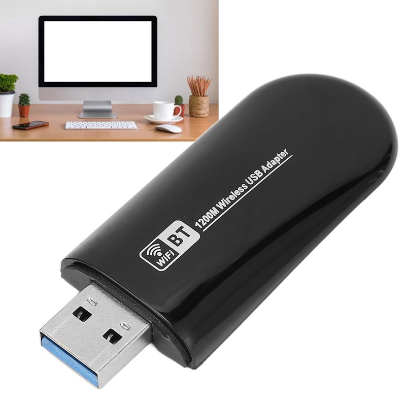 Wireless USB Adapter Desktop Computer 1200Mbps Wireless Network Card Dual