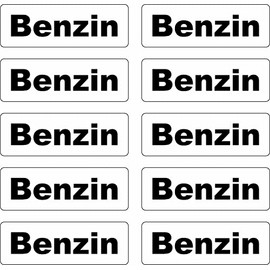 Stickerloveshop 10 x Sticker Liquids Fuel Marking Tank Cap Canister Car Note Fuels AdBlue Petrol Mix Diesel Water Aspen Super (Petrol)