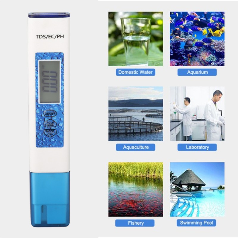 Water Quality Tester High Accuracy PH TDS EC Meter Portable