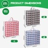 Rainberg Extra-Strong Laundry Bags, Set of 5, Plaid Pattern, Double
