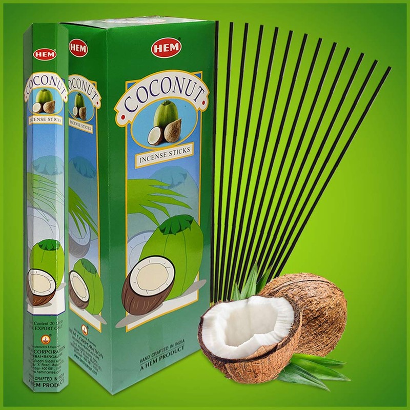 Coconut Incense Sticks and Incense Stick Holder Bundle Insence Insense