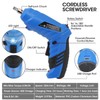 Cordless Electric Screwdriver, 3.6V Rechargeable Power Screwdriver with 47 pcs