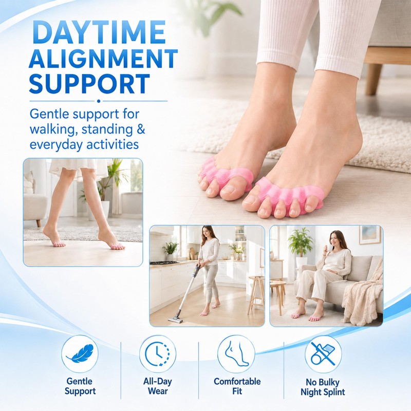 Soft Toe Separators for Women, 2 Pack for Pedicure and