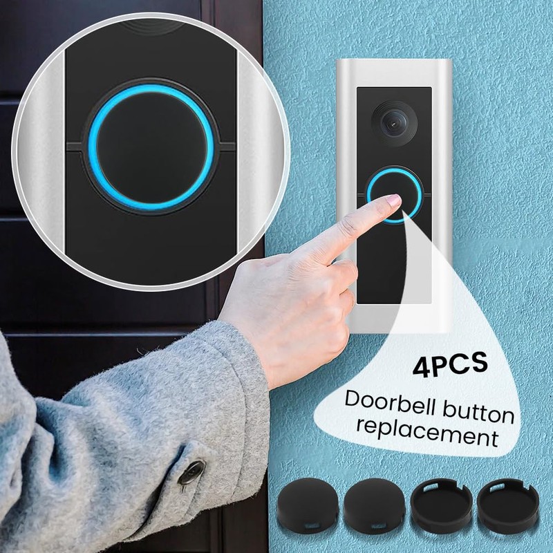 Doorbell Button Replacement, Round Doorbell Push Button Replacement with Screws,