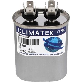 ClimaTek Oval Capacitor - fits GE # CAP99 1254O | 12.5 uf MFD 370/440 Volt VAC