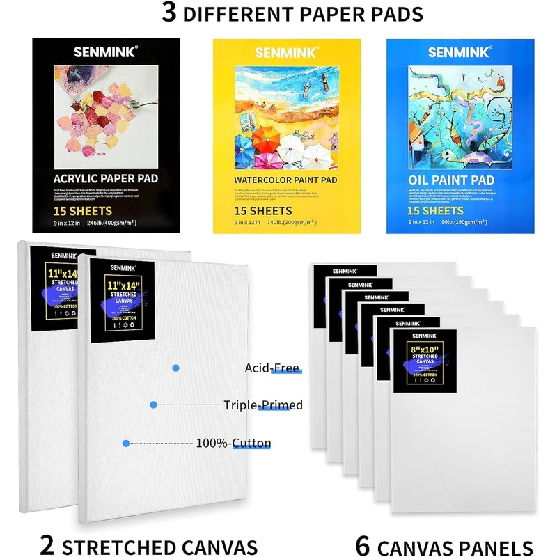 149Pcs Deluxe Artist Painting Set with Aluminum and Beech Wood