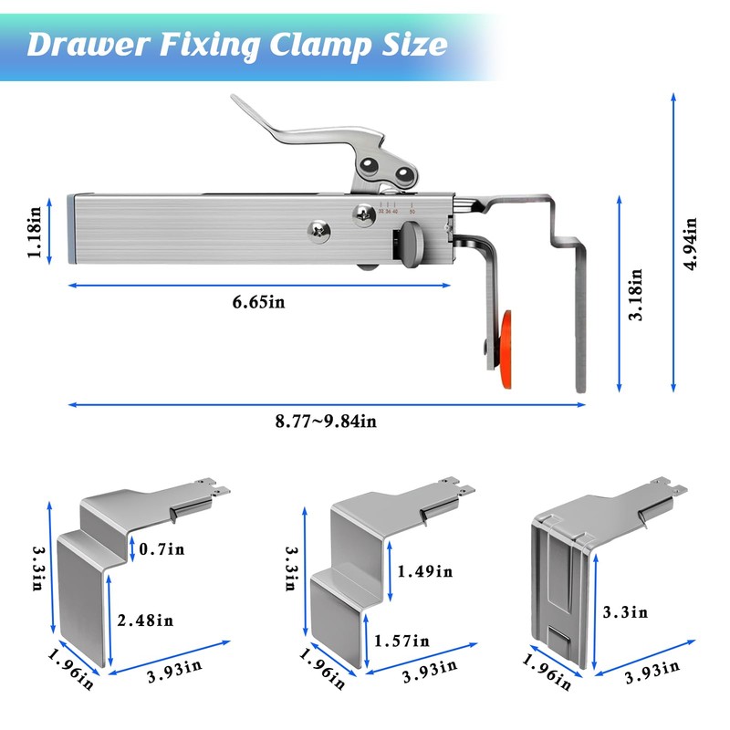 Drawer Front Installation Clamps Adjustable Drawer Fixing Clamp for Cabinet