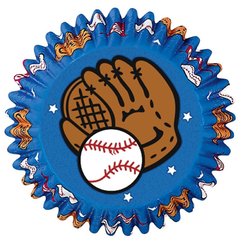 Baking Cups-Baseball 50/Pkg-Standard