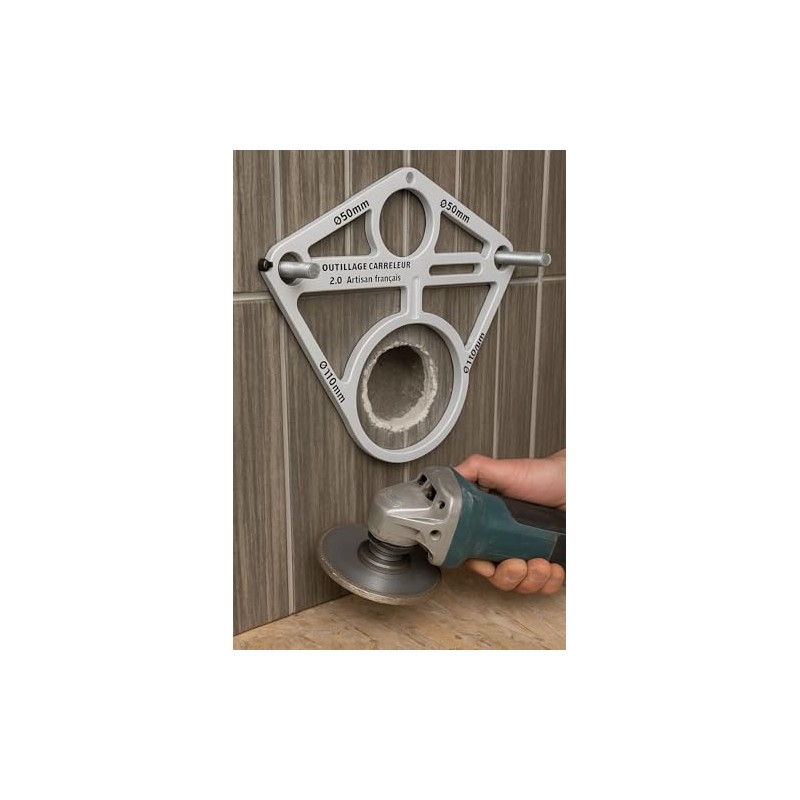 Drilling Template for Hanging Toilet Holders, 6 Diameters (Ø20 to