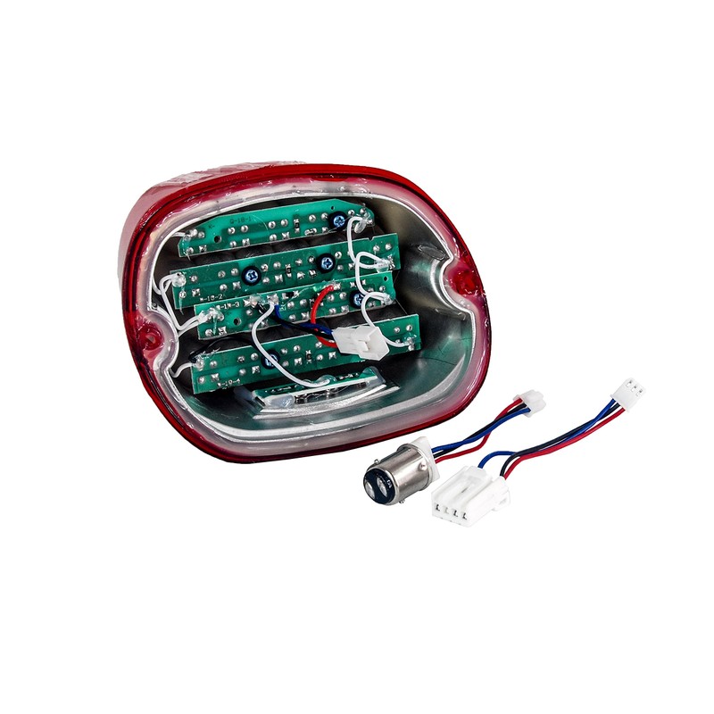 OZ-USA FL Red LED Tail Brake Light Compatible with Harley