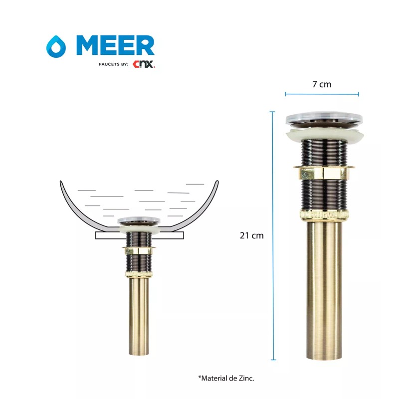 Meer Faucets By Cnx Mezcladora Monomando Para Lavabo Y Contra