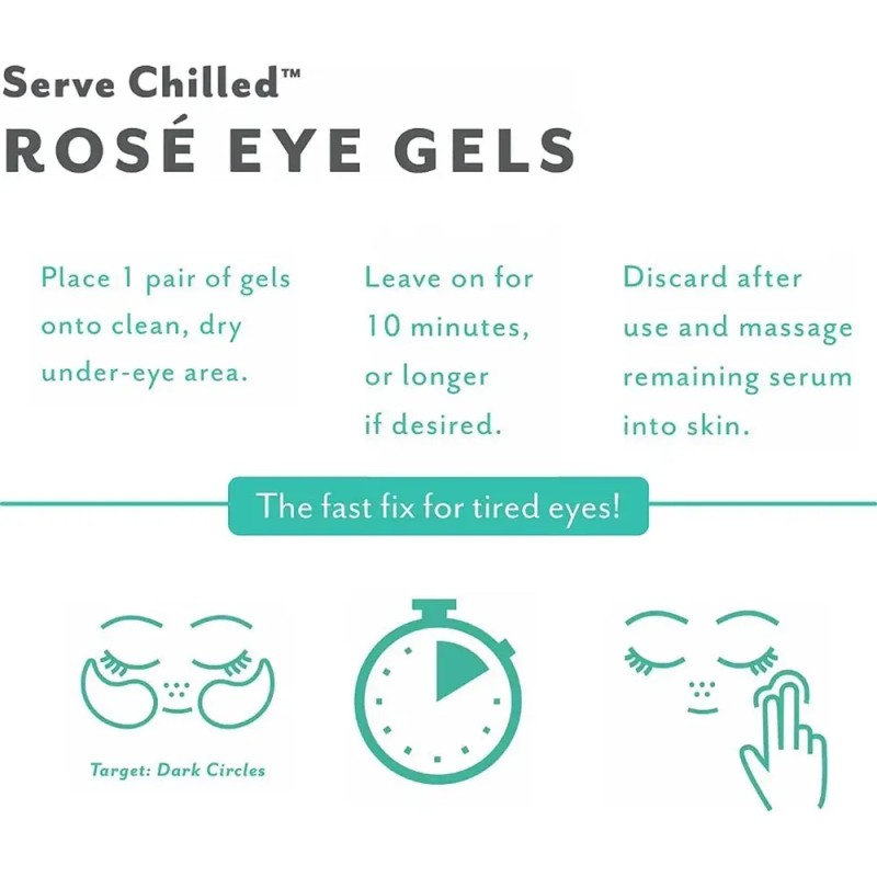 Patchology Sirve Geles De Ojos Rosados Fros Con Cido Hialurn
