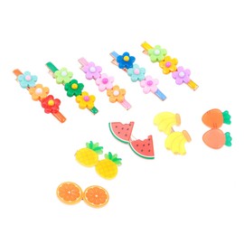 Outanaya 10pcs Fruit Hairpin Cute Resin Hair Clips for Girls Flower Side Clips for Everyday Hairstyles for Boys and Girls and Friends