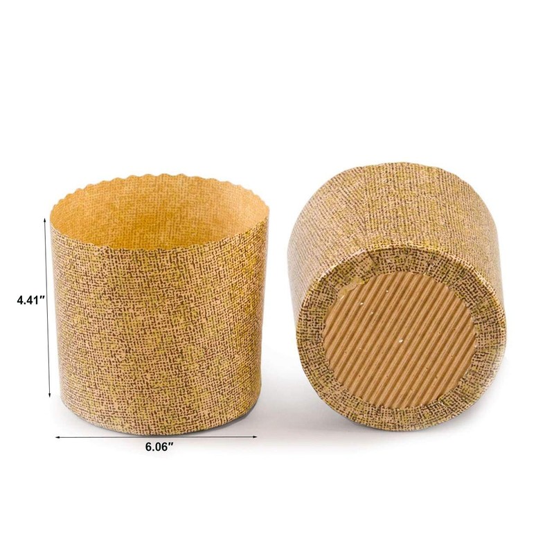 Panettone 12 Non-Stick Panettone Paper Mould, W 6.06 x H