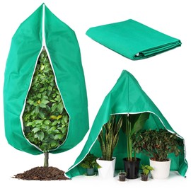 YXtecd Plant Covers Freeze Protection, 120×180CM Large Plant Covers for Winter, Reusable Frost Blankets for Plants Frost ClothTree Covers Freeze Protection Covers Bags with Zipper Drawstring
