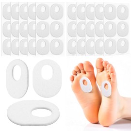 Wanmu 60 Stück Hornhautpolster, Selbstklebende Fußschutz Hornhaut Schutz Pads, Hühneraugenschutz Zur lindert Schmerzen Hühneraugen Blasen Fersenreibungen für Männer Frauen (Weiß)