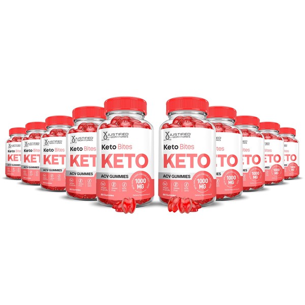 Justified Laboratories (10 Pack) Keto Bites Keto ACV Gummies 1000MG