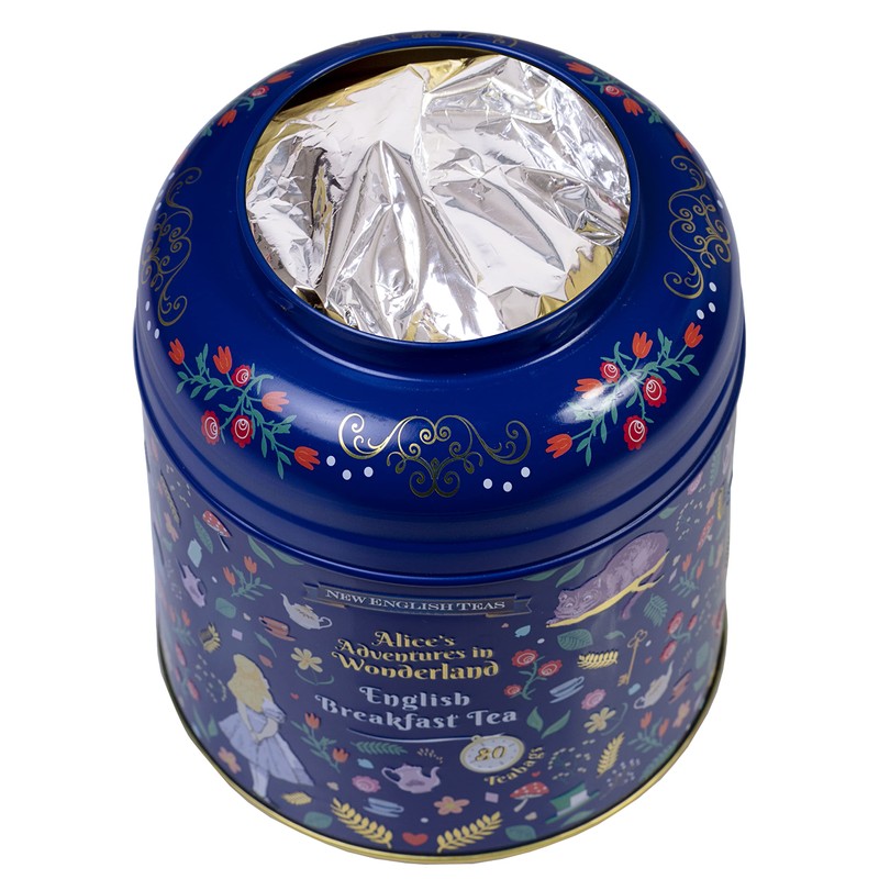 New English Teas Midnight Alice in Wonderland Tea Caddy with