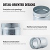 ZOWZEA 3 Inch Round Galvanized Steel Duct Connector - Metal