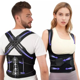 여성과 남성을 위한 허리 보조 자세 교정기 바로 세우기 즉각적인 - 척추 측만증 L [Back Brace L] Instant Posture Corrector Waist Support for Women and Men - Scoliosis L [Back Brace L]