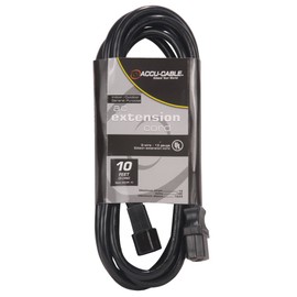 Accu Cable, IEC Power Extension Cable, Easily Connect Multiple Fixtures ECCOM-10 (10 FT)