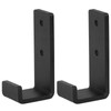 2 Pack 8" Black Steel J Hook, Heavy Duty Wall