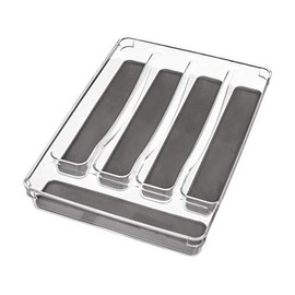 Cutlery Tray with 5 Compartments - Kitchen Drawer Organiser - Heavy Duty, Durable, Eco-Friendly (32 x 23 x 5 cm)