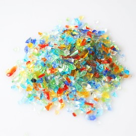 琉球ガラス カレット 【小サイズ】 30g ミックスカラー レジン封入 パーツ かけら