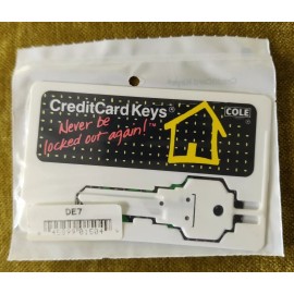 COLE  Credit Card Keys DE7 Uncut House Key Dextrer+ Blank *NEW* Wallet Blanks