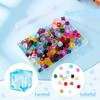 Pandahall 160Pcs Transparent Acrylic Crystal Cube Beads 16 Colors Clear