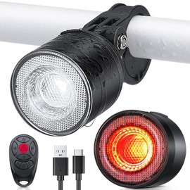 ONVIAN Bicycle Lights Front and Rear for Night Riding, Colorful Rechargeable Bike Light Set with 15 Light Modes 7 Colors, Waterproof Cycling Bike Light Front and Back for Adults Kids Road Mountain