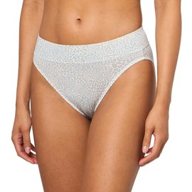 Warner's Women's Pinching No Problems Dig-Free Comfort Waist Microfiber Hi-Cut 5138, Cool Animal Print, XX-Large
