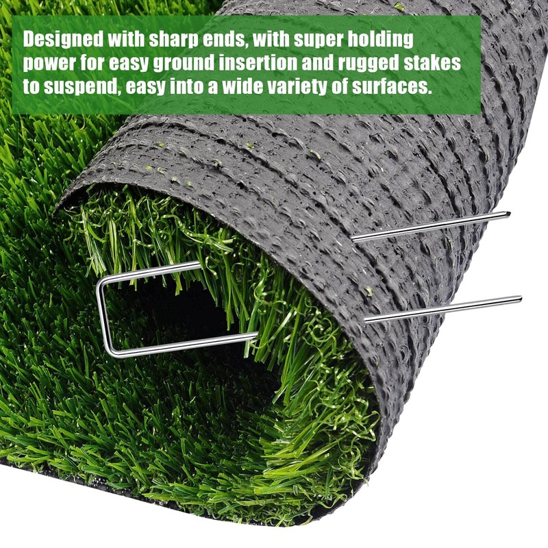 100PCS Landscape Staples Set, 80Pcs Galvanized Garden Stakes and 20Pcs
