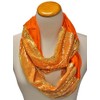 Orange Sequin Lightweight Infinity Scarf