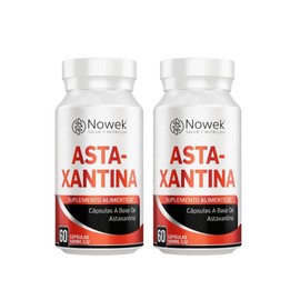 Nowek | Astaxantina 500 mg | 60, 120, 180 Cápsulas por Tarro | Suplemento Alimenticio en Cápsulas con Carotenoide de Origen Marino | Fórmula Natural