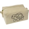 Azeeda 'Cute Tortoise Standing' Canvas Wash Bag/Makeup Case (CS00047174)