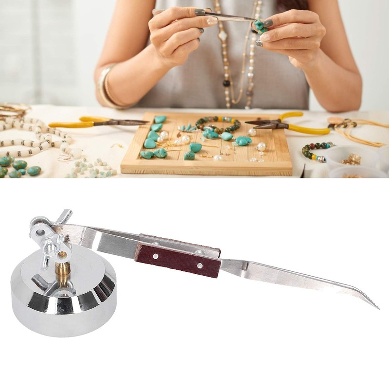 Metal Third Hand Base with Tweezers, Rebound Pliers and Professional
