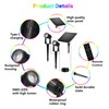 ZYAN Solar Color Changing Outdoor Spotlights with Remote, IP65 Waterproof