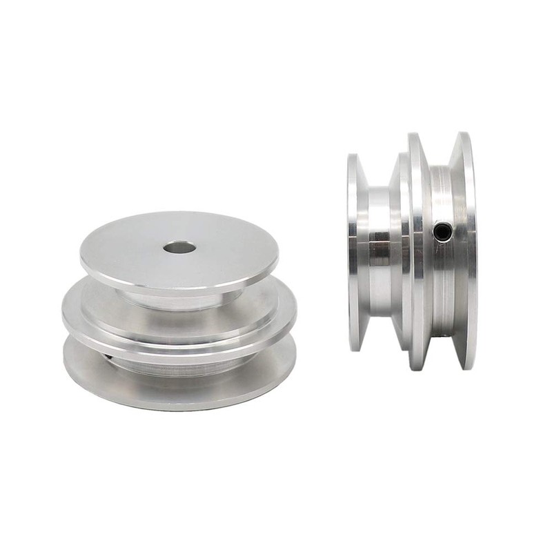 Aluminum Alloy Pulley Double Groove 50/60mm 8-20mm Fixed Bore Pulley