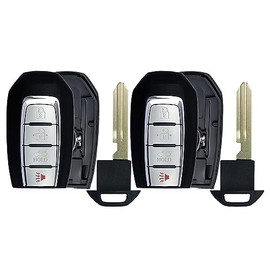 2X New Replacement Proximity Key Fob Shell / CASE Compatible with & Fit for 2020-2022 Infiniti Q50 Q60 - MPN KR5TXN7-IN-03 (NO Electronics or Chip Inside)