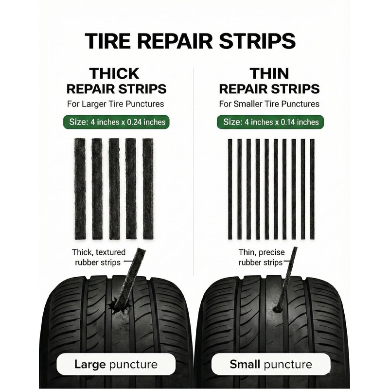 20PCS Tire Repair Kit – Flat Tire Plug Kit includes